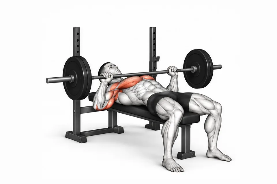 Barbell Bench Press: technique animation