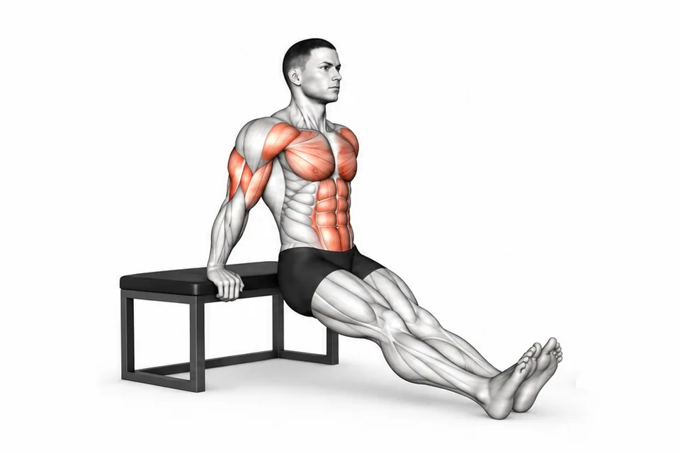 Bench Dips: technique animation