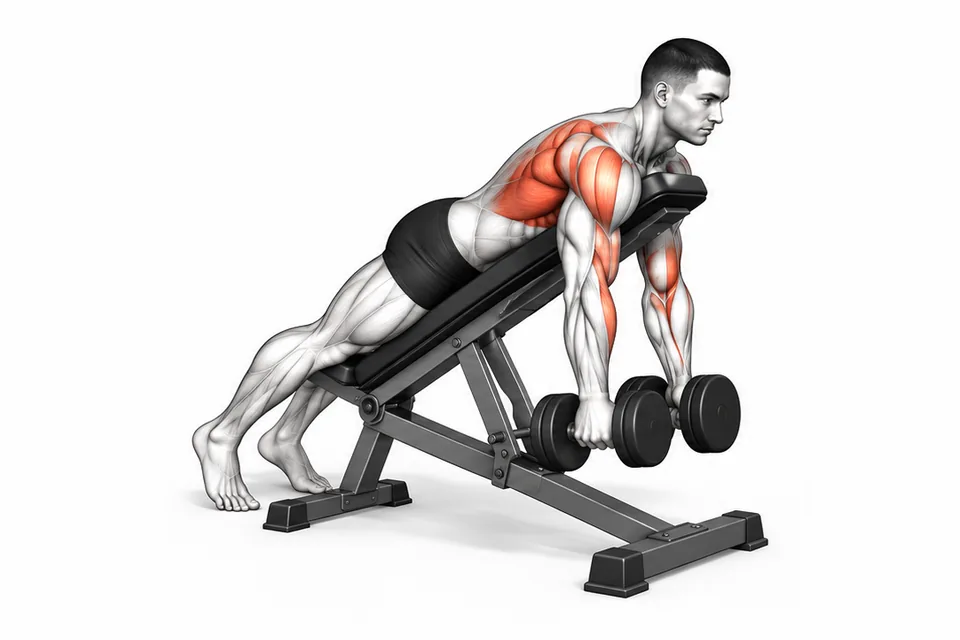 Chest-Supported Row: technique animation