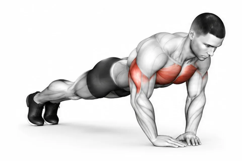 Close-Grip Push-Up: technique animation