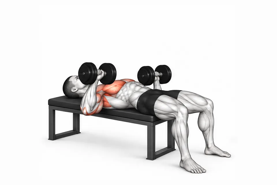 Dumbbell Press: technique animation