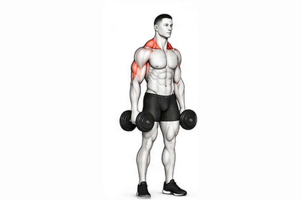 Dumbbell Shrug: technique animation