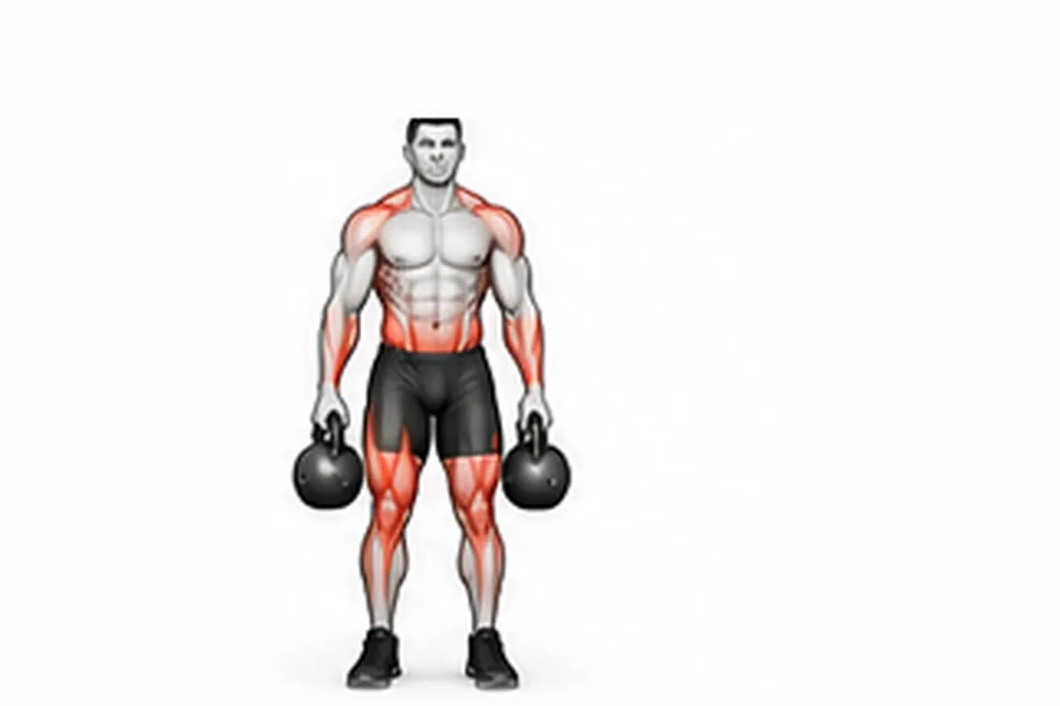 Kettlebell Farmer Carry: technique animation
