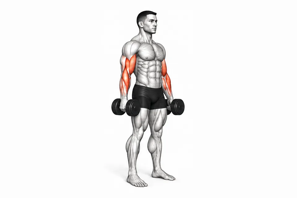 Hammer Curl: technique animation