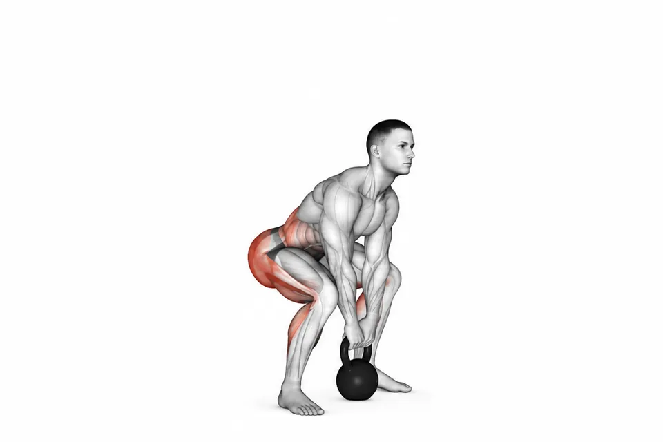 Kettlebell Deadlift: technique animation