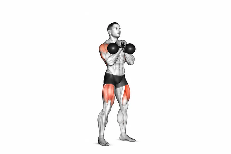 Kettlebell Thruster: technique animation
