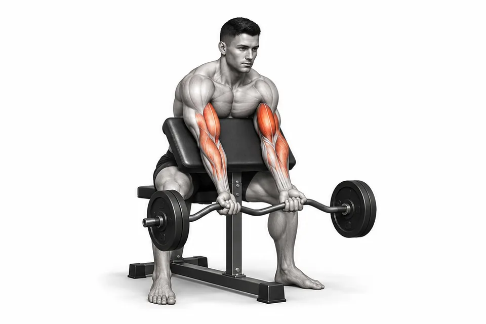 Preacher Curl: technique animation