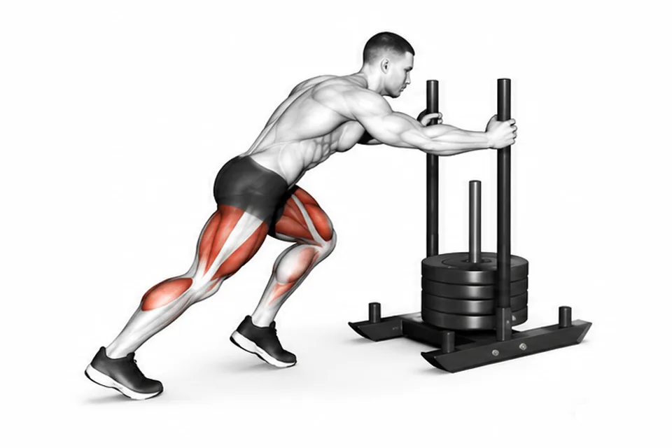 Sled Push: technique animation